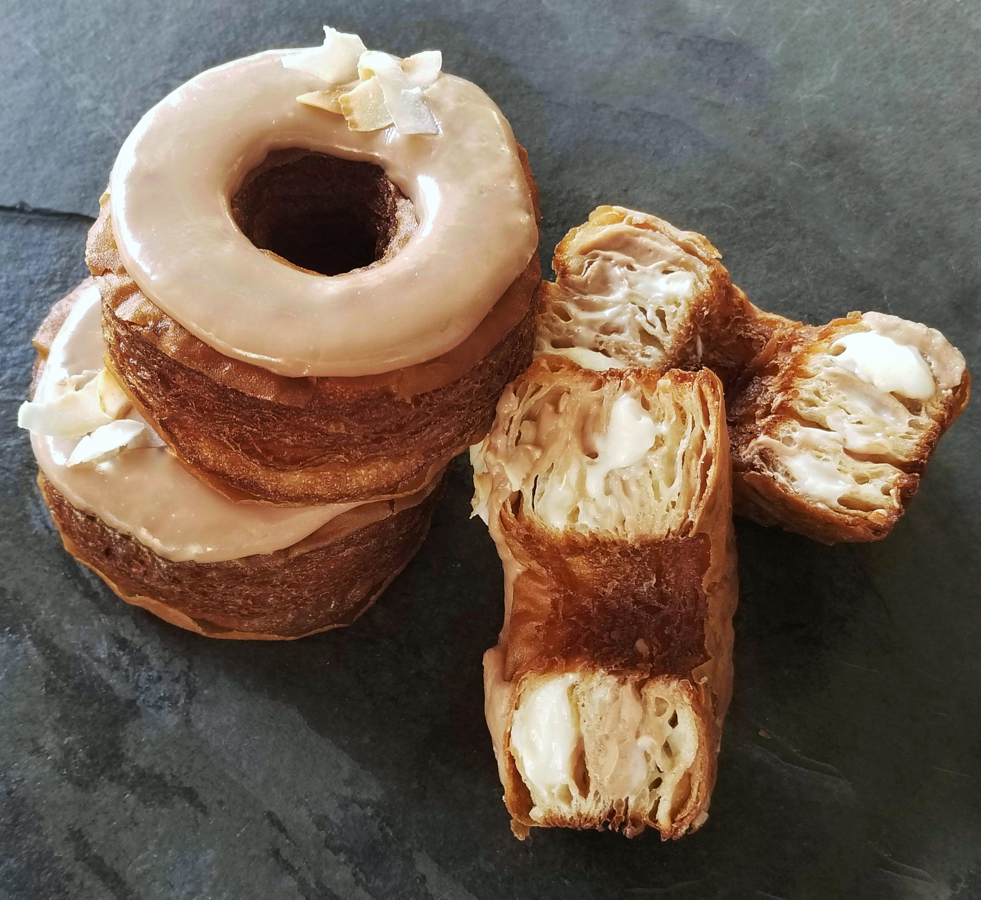 September 2019 LA Cronut - Malted Chocolate & Toasted Coconut
